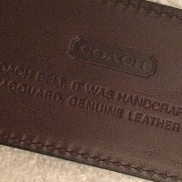NWOT! Coach Jacquard Genuine Leather Belt - Picture 8 of 11